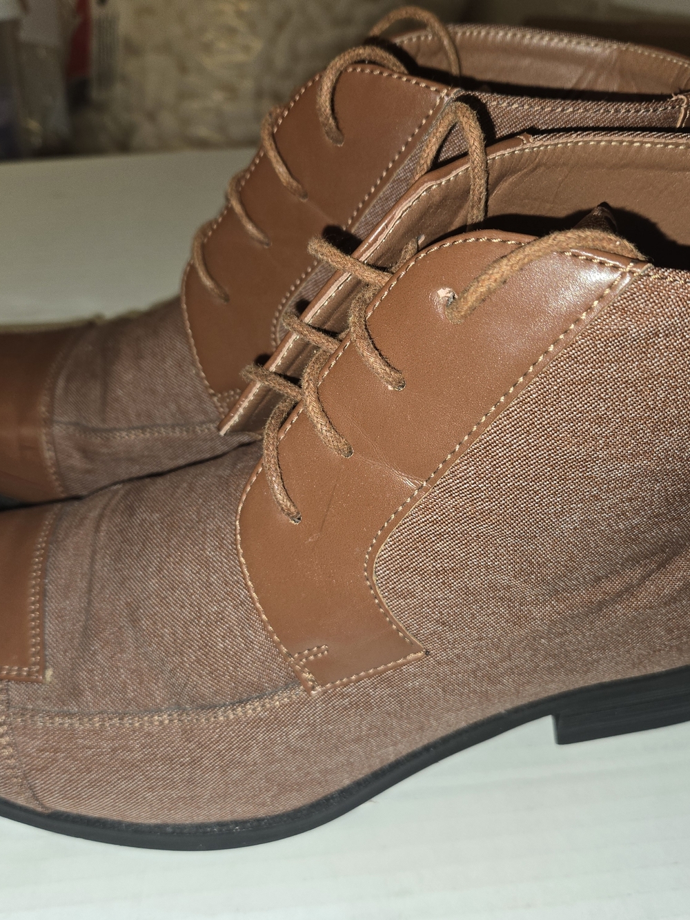 Men's Montique International Brown Ankle Boot Size 10.5.